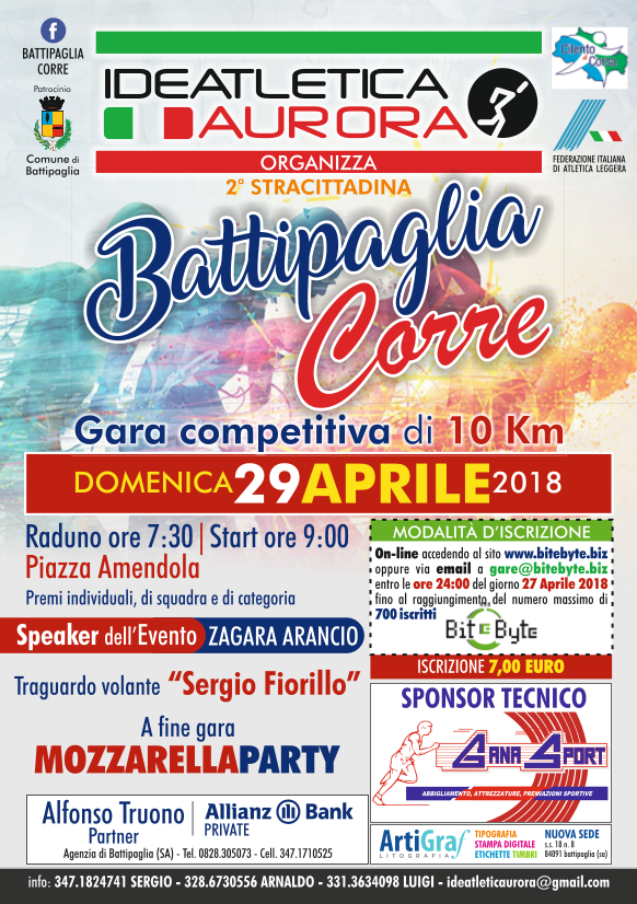 Locandina battipaglia corre 2018